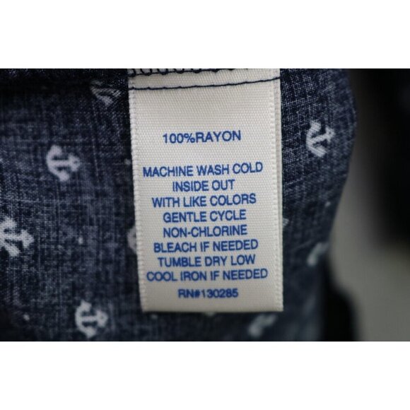 Per Se 3/4 Sleeve Nautical Button-Up Tunic-Size 1X-Soft-Anchors - Picture 7 of 11